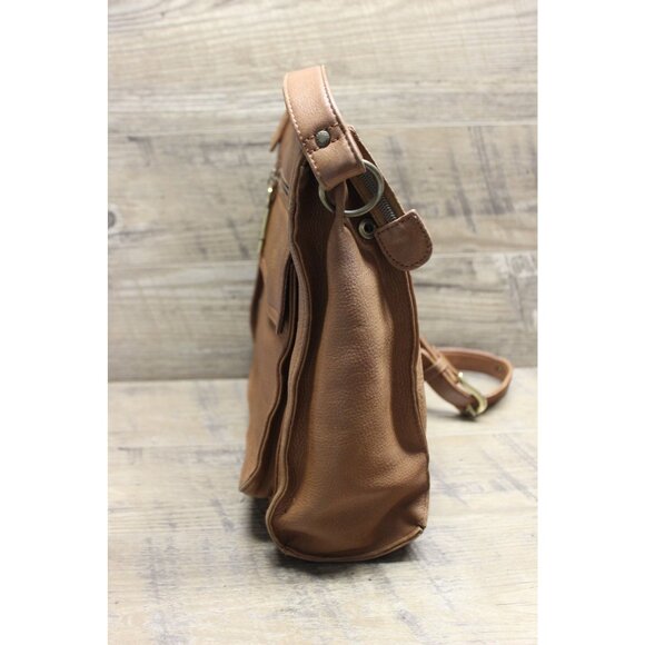 Fossil 1954 women's brown full grain leather crossbody satchel bag - Picture 5 of 16